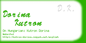 dorina kutron business card